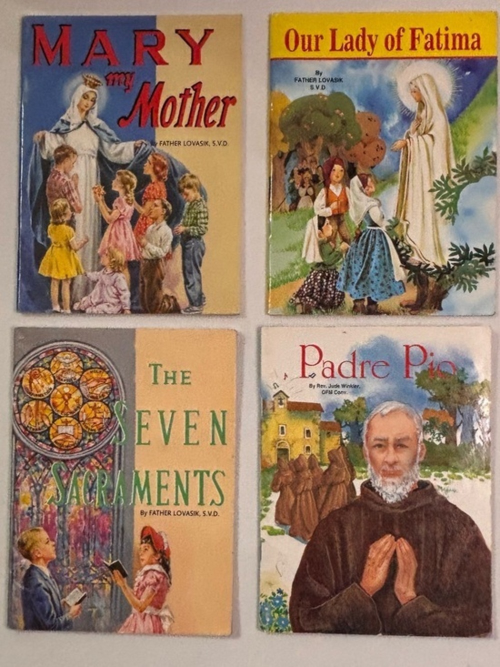 Vintage St. Joseph Catholic Picture Books Lot of 4 Religious Devotional Marian S